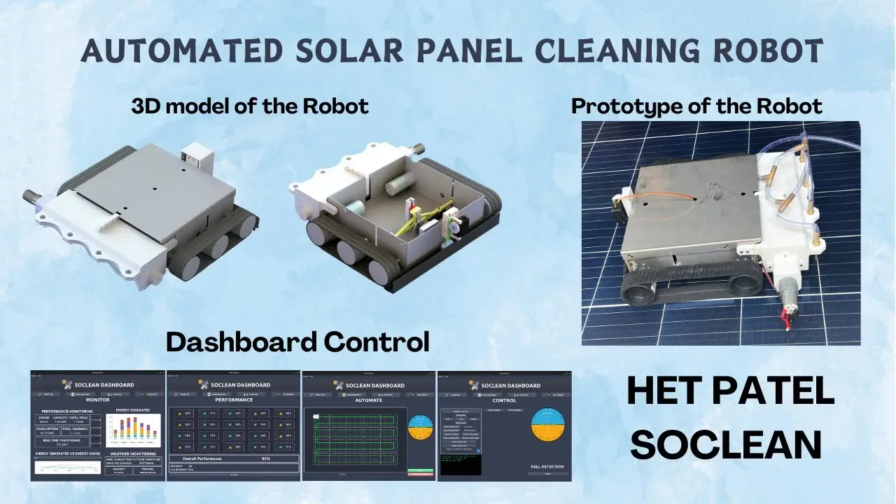 Solar panel cleaning robot